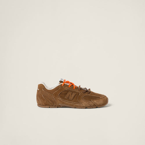 NB (WMNS) x Miu Miu 530 SL Suede and Mesh Sneakers Orange Laces